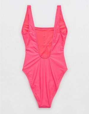 Aerie Astrology Babewatch One Piece Swimsuits Pink | LMO-108472