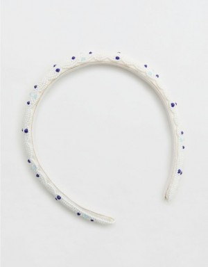 Aerie Beaded Hair Accessories White | UES-057829