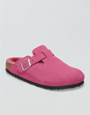 Aerie Boston Shearling Clogs Pink | TYO-415729