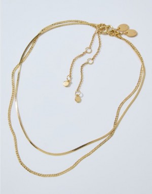 Aerie Chain 2-Pack Jewelry Gold | YPZ-584237