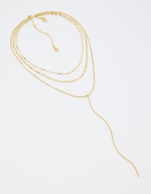 Aerie Dainty Layered Choker Pack Jewelry Gold | GNU-397048