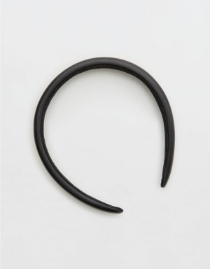 Aerie Faux Leather Hair Accessories Black | HJV-374089