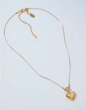 Aerie Gold Heart Jewelry Gold | HBM-043169