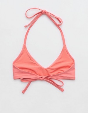 Aerie Halter Voop Bikini Top Coral | PUM-623715