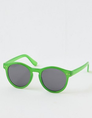 Aerie Love Goes Round Sunglasses Green | YAW-583047