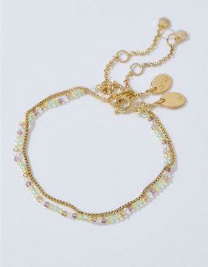 Aerie Multi Faceted Beadcelet Jewelry Gold | URP-768413