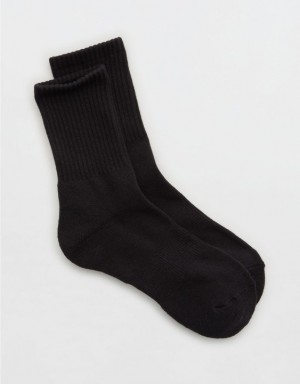 Aerie OFFLINE By Crew Socks Black | FJG-793145