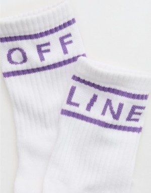 Aerie OFFLINE By Crew Socks Purple | WHV-452871