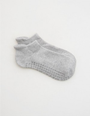 Aerie OFFLINE By Grip Ankle Socks Grey | EJC-524318