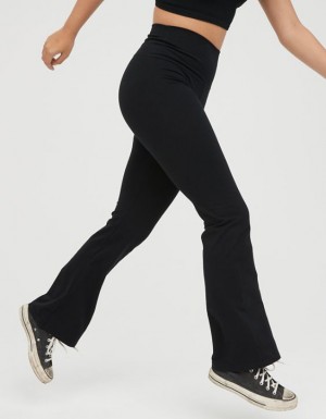 Aerie OFFLINE By OG High Waisted Flare Leggings Black | QIJ-768154