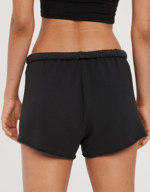 Aerie OFFLINE By OTT Fleece Shorts Black | OGJ-483957