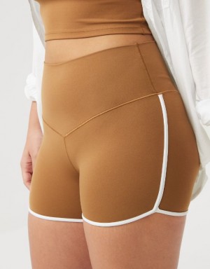 Aerie OFFLINE By Real Me 3" Bike Shorts Brown | NUZ-497280