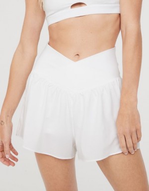 Aerie OFFLINE By Real Me Crossover Flowy Shorts White | TXP-689245