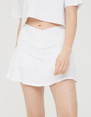 Aerie OFFLINE By Real Me Crossover Tennis Skirts White | RXL-243815