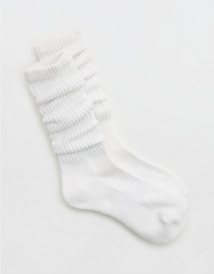 Aerie OFFLINE By Scrunch Socks White | NIV-792640