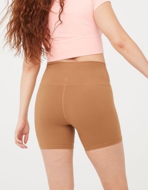 Aerie OFFLINE By The Hugger 5" Bike Shorts Brown | WHN-635402