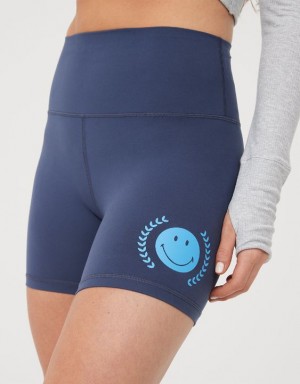 Aerie OFFLINE By The Hugger 5" Bike Shorts Blue | YXK-620195