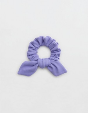 Aerie OFFLINE By The Hugger Bow Hair Accessories Purple | CDP-950837