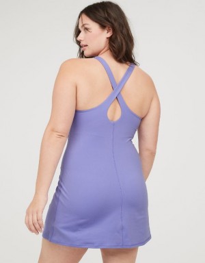 Aerie OFFLINE By The Hugger High Neck Dress Purple | EQF-573146