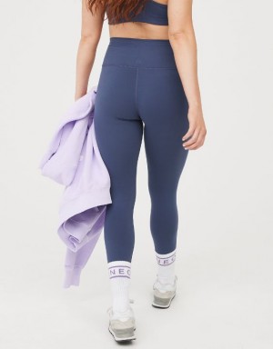 Aerie OFFLINE By The Hugger High Waisted Leggings Blue | PUN-634208