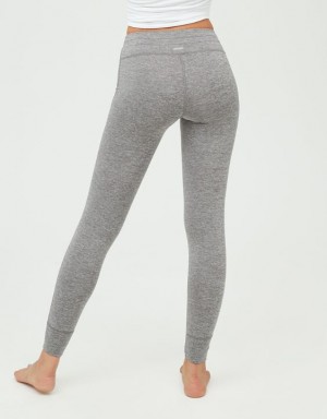 Aerie OFFLINE By Warmup Drawcord Leggings Grey | YSN-495632