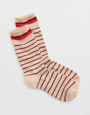 Aerie Real Soft® Crew Socks Beige | JWR-697183