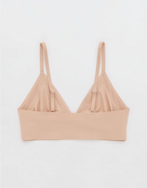 Aerie SMOOTHEZ Lace Trianglelette Bras Beige | OFX-635408