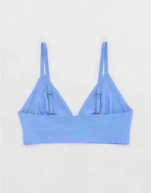 Aerie SMOOTHEZ Lace Trianglelette Bras Blue | ZWF-836214