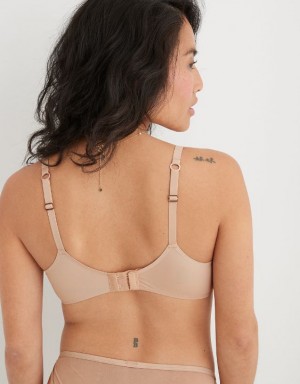 Aerie SMOOTHEZ Microfiber Unlined Bras Beige | QEZ-193482