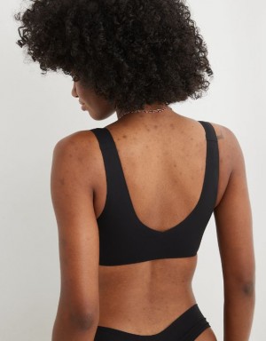 Aerie SMOOTHEZ Padded Sweetheartlette Bras Black | DEI-075126