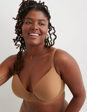 Aerie SMOOTHEZ Pull On Push Up Bras Brown | FNT-218936