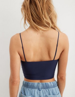 Aerie SMOOTHEZ Tank Cami Bras Navy | YFN-894215