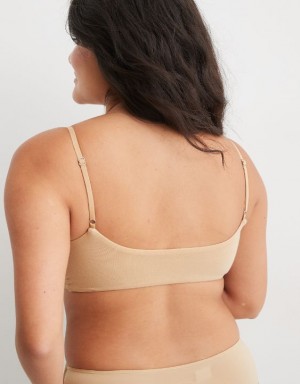 Aerie Slick Chicks Adaptive Lounge VELCRO®nd Fasteners Bras Beige | PIL-907318