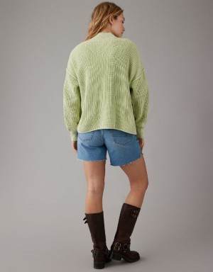 Aerie Slouchy Cardigan Green | JIV-328951