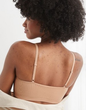 Aerie Superchill Seamless Scooplette Bras Beige | VML-329841