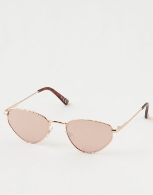 Aerie Throw-Back Sunglasses Rose / Gold | DOT-263587