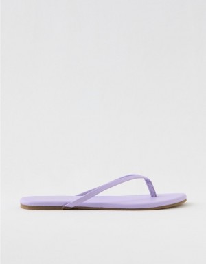 Aerie Woven Platform Flip Flops Purple / Wash | YDR-598604