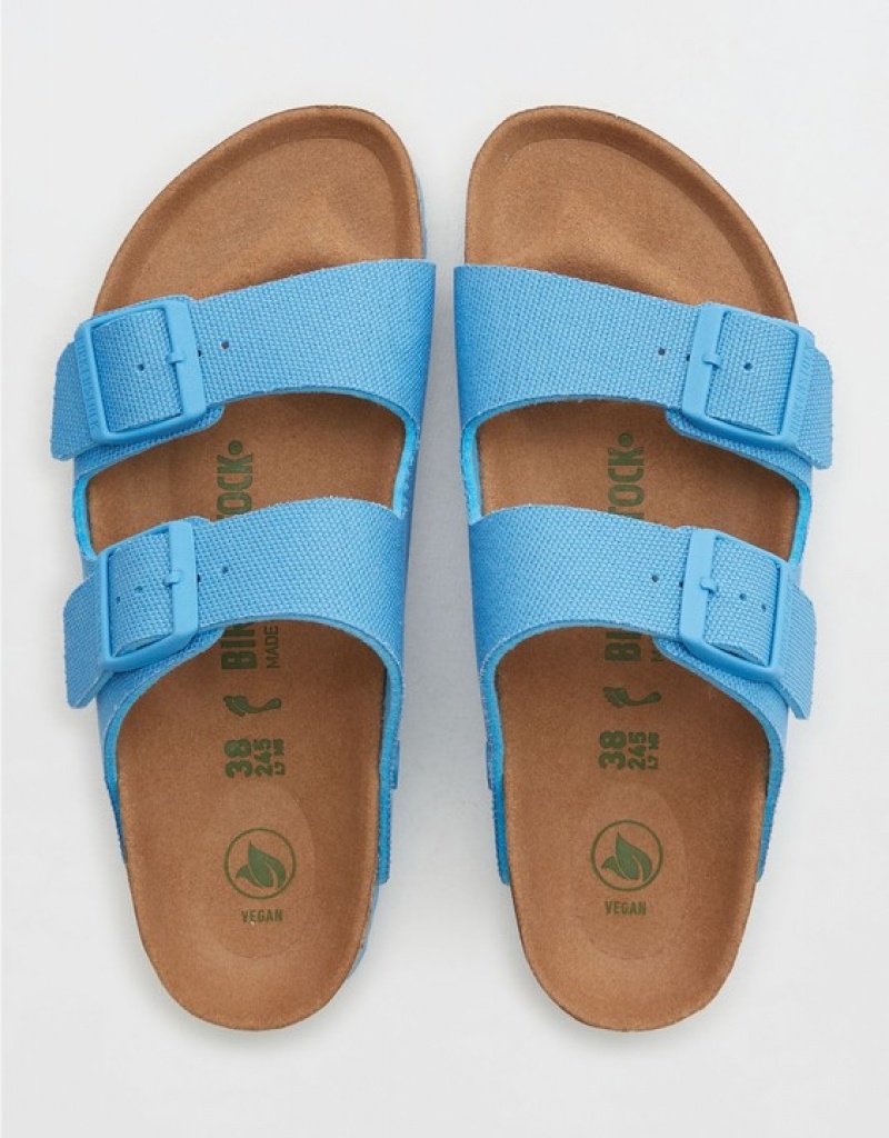 Aerie Arizona Vegan Canvas Sandals Light Blue | YZC-659480