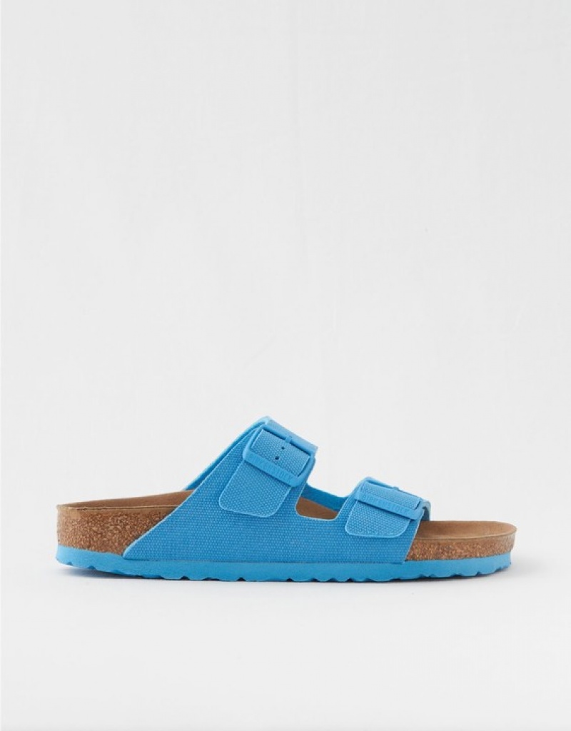 Aerie Arizona Vegan Canvas Sandals Light Blue | YZC-659480