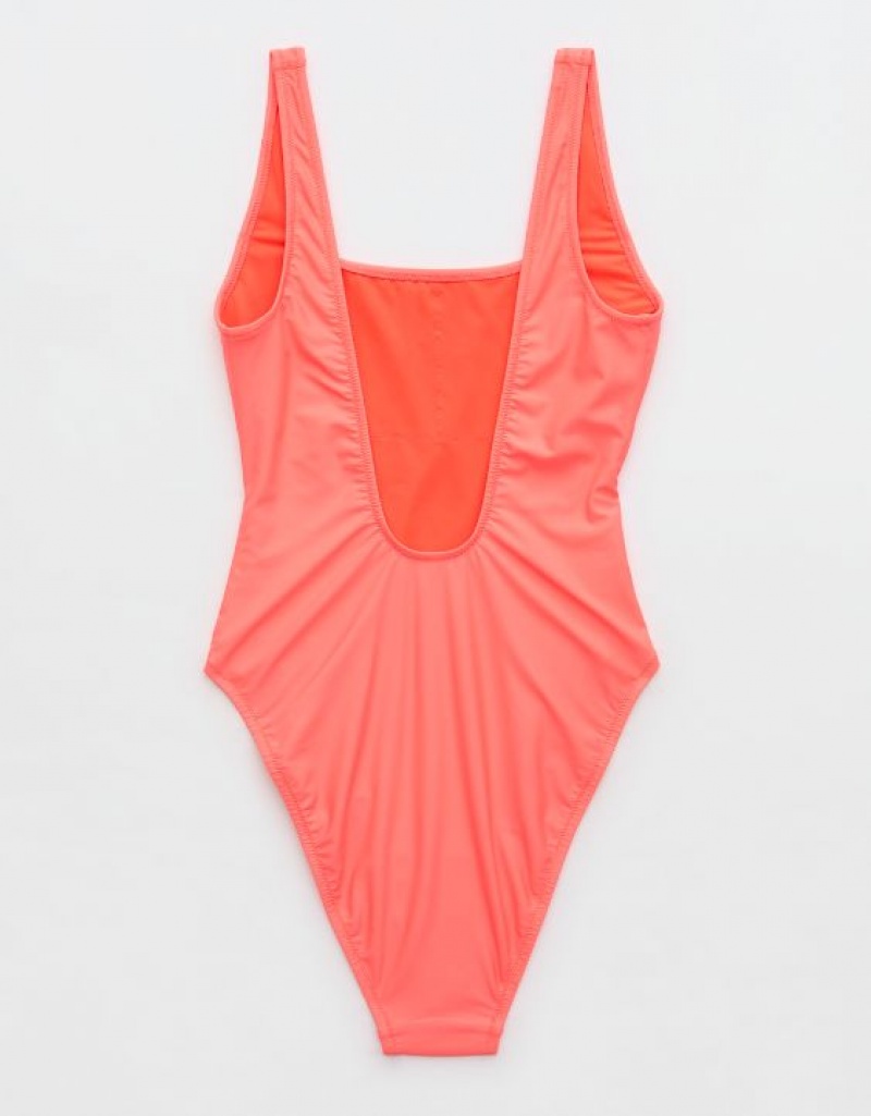 Aerie Astrology Babewatch One Piece Swimsuits Pink | ILT-570328