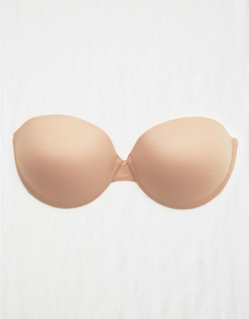 Aerie Backless Push Up Bare Bras Beige | VZT-862147