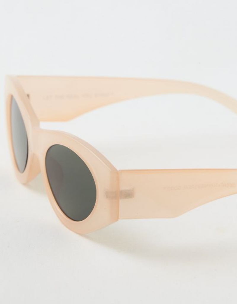 Aerie Beach Day Sunglasses Beige | TCS-528197