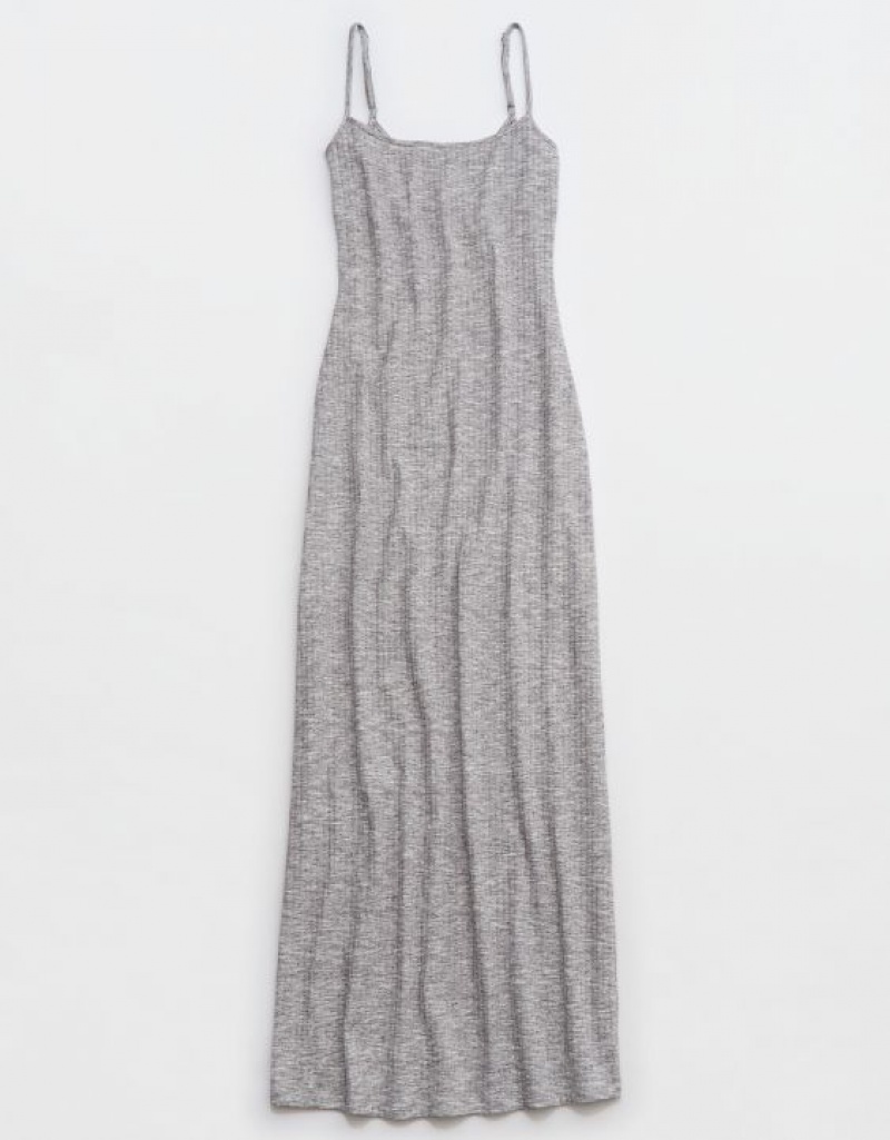 Aerie Bodycon Maxi Dress Grey | MLQ-128360