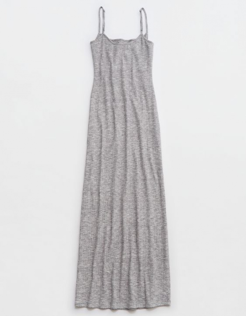 Aerie Bodycon Maxi Dress Grey | MLQ-128360