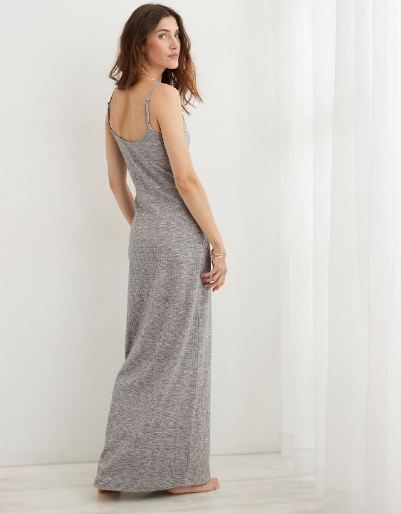 Aerie Bodycon Maxi Dress Grey | MLQ-128360