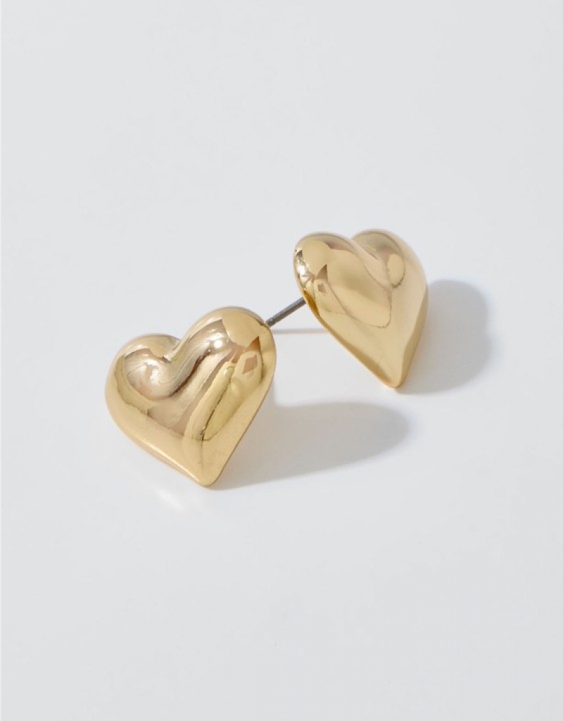 Aerie Bubble Heart Jewelry Gold | QMR-063971