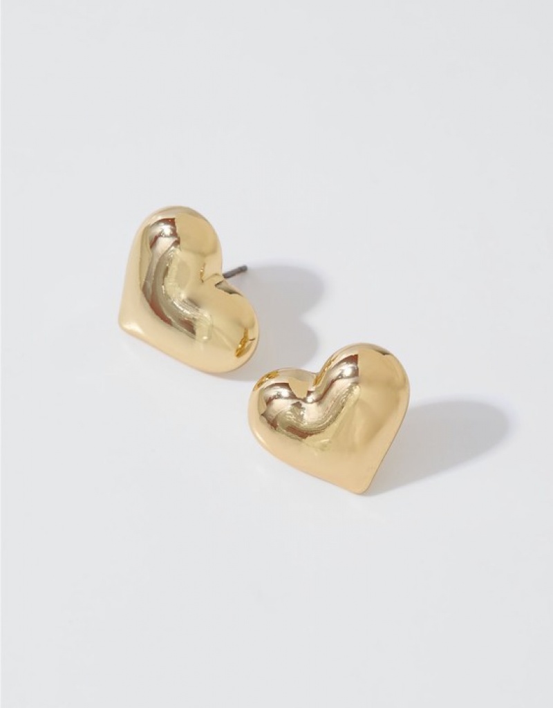 Aerie Bubble Heart Jewelry Gold | QMR-063971