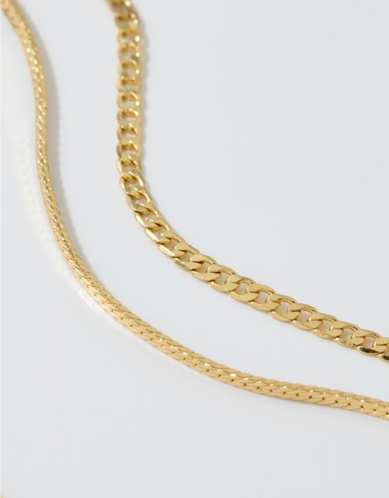 Aerie Chain 2-Pack Jewelry Gold | YPZ-584237