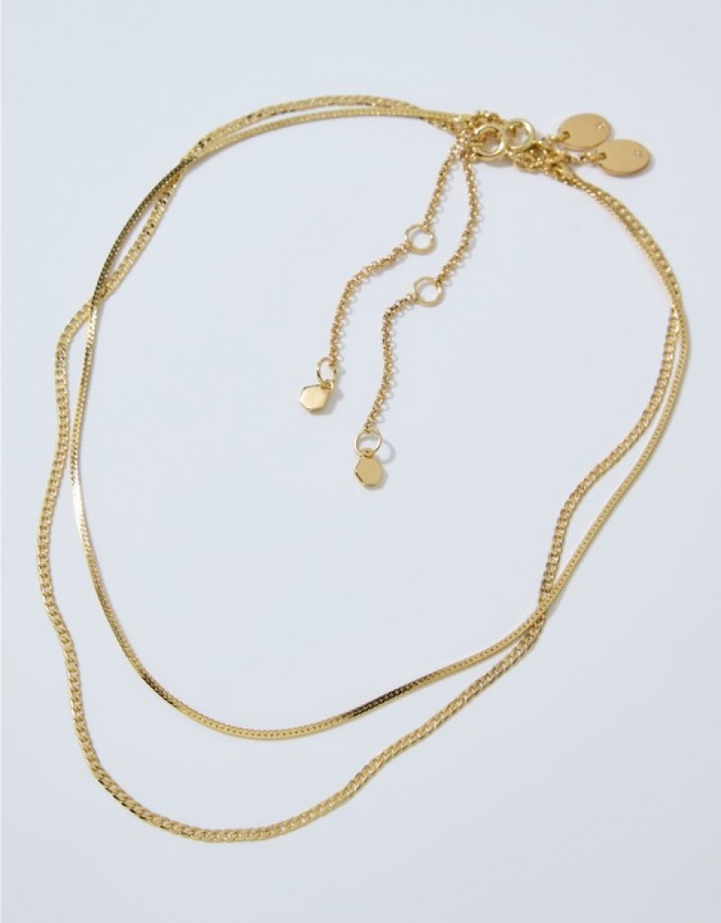 Aerie Chain 2-Pack Jewelry Gold | YPZ-584237