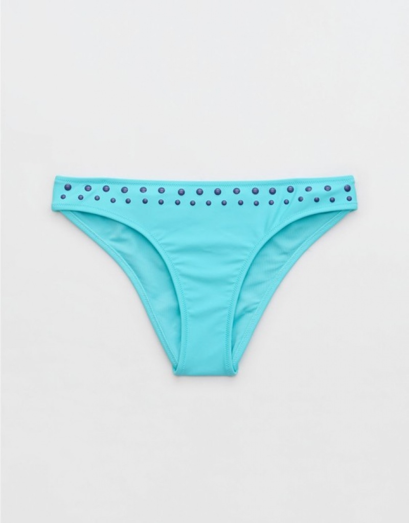 Aerie Cheeky Bikini Bottom Blue | SLZ-298314